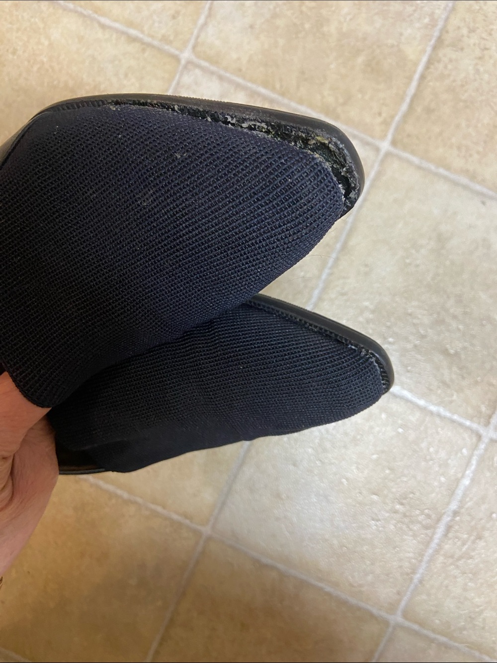 Unisa Black Pointed Knit Slip-On Flats - Picture 8 of 11